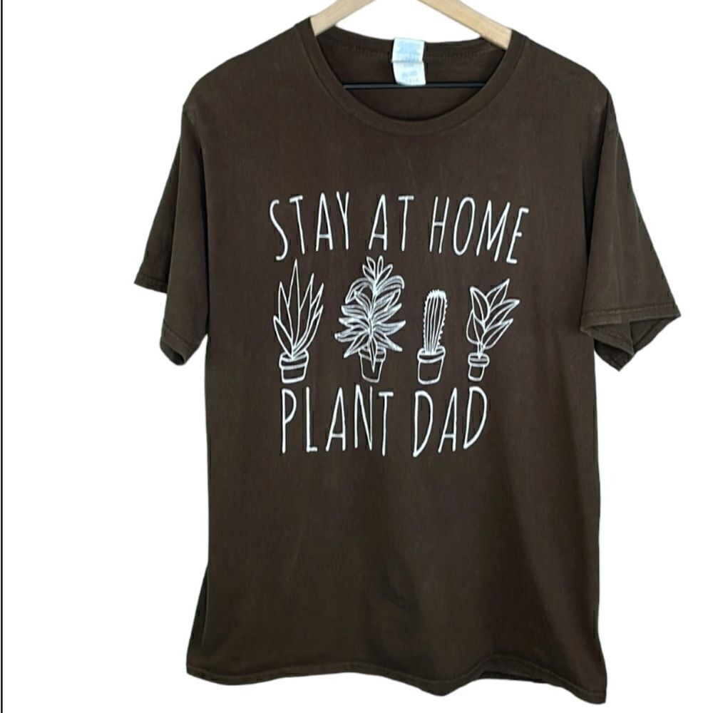 Stay at Home Plant Dad Tee T-Shirt size Large